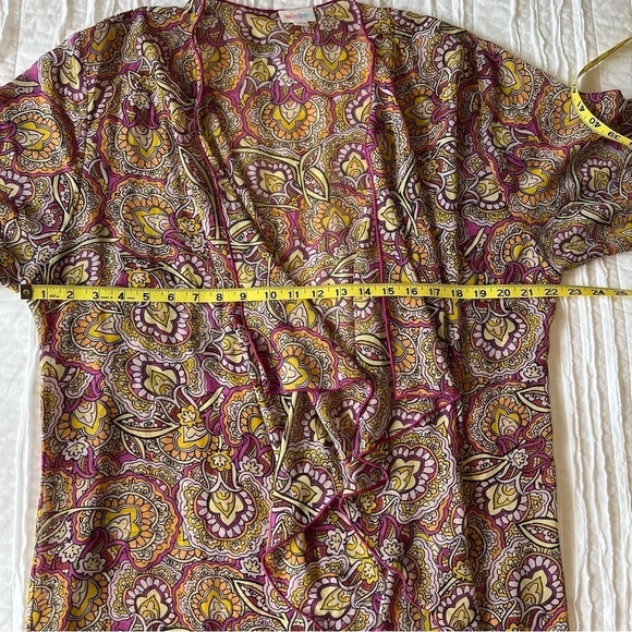 2/$30 LuLaRoe Shirley Floral Kimono Cardigan Longline Swim Cover up SZ M - Picture 10 of 12